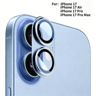 ฟิล์มเลนส์กล้อง iPhone 17 Pro Max Air แบบชิ้นเดียว กันฝุ่น กระจกนิรภัย AR แสงไม่สะท้อน กรอบโลหะป้องกันรอบด้าน