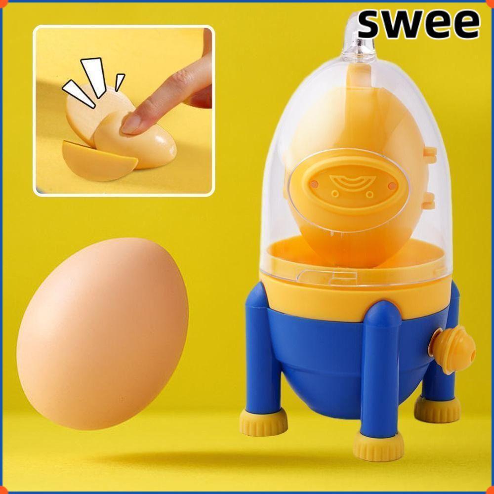 SWEE เครื่องผสมไข่แดงไข่แดงโดยไม่ต้องทําลายไข่ เครื่องปั่นไข่ด้วยตนเอง อุปกรณ์ครัวพลาสติกแบบพกพา ไข่แดง อัลบูเมน เครื่องปั่นไข่
