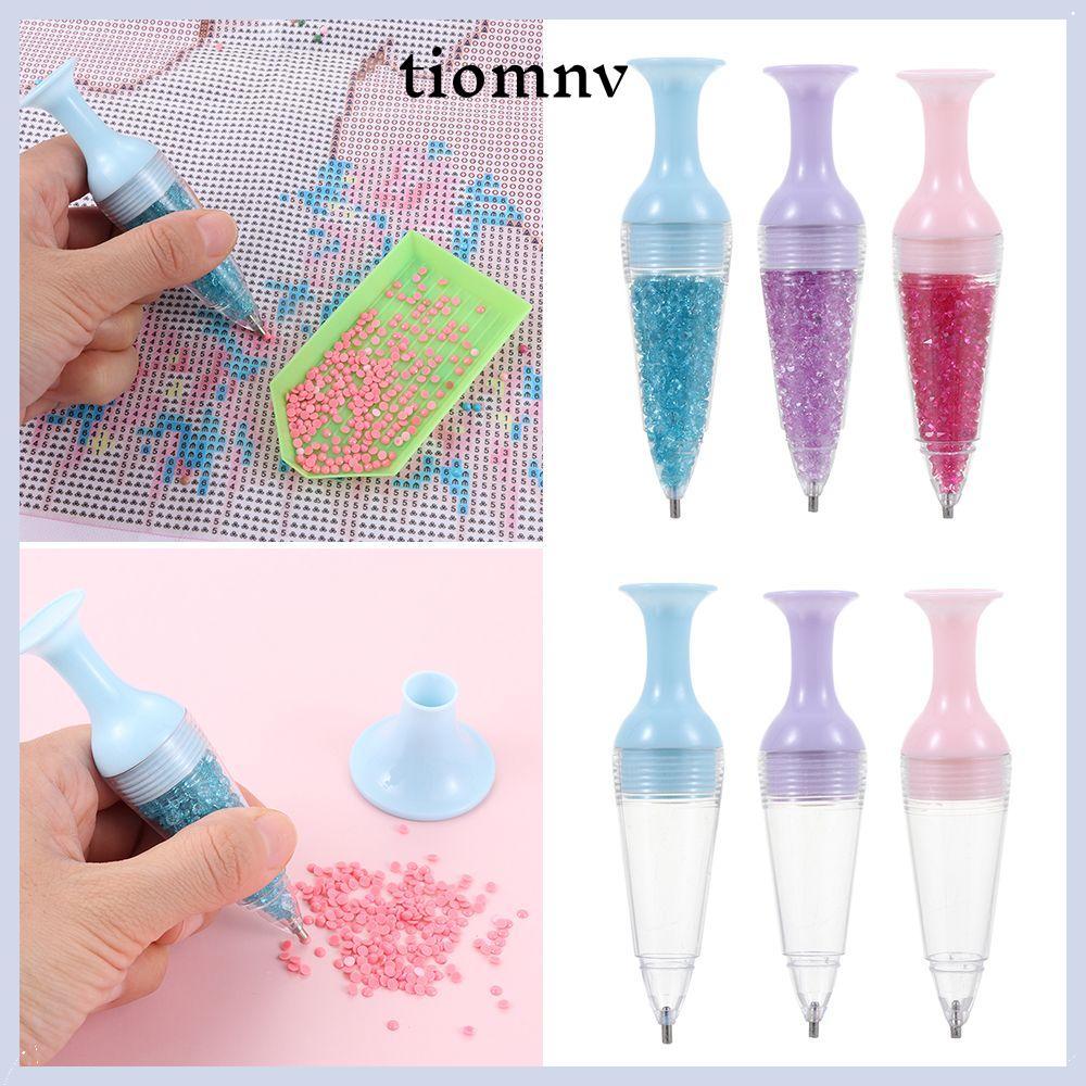 TIOMNVTH ภาพวาดเพชรเครื่องมืออุปกรณ์เย็บผ้า Cross เย็บปักถักร้อยดอกไม้หม้อรูปร่าง 5D ภาพวาดเพชร