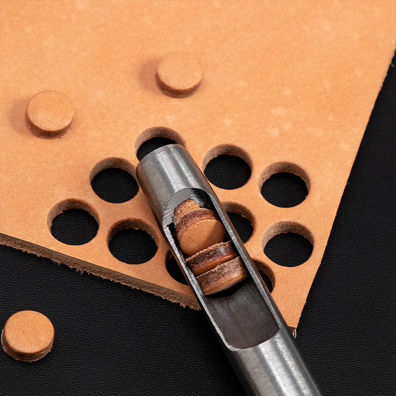 WUTA Basic Leather Hole Punch Tools Round Hollow Punches 0.5-15mm DIY Craft Working for Watch Band Fabric Plastic Gasket Belt — صورة 7