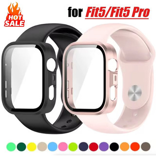 เคสพีซี + สายซิลิโคนสําหรับนาฬิกา Huawei Fit 5 Pro/Fit 5 สร้อยข้อมือกีฬาสายรัดข้อมือสําหรับ Huawei Watch Fit 4 Pro/4/3 หน้าจอเกราะป้องกัน