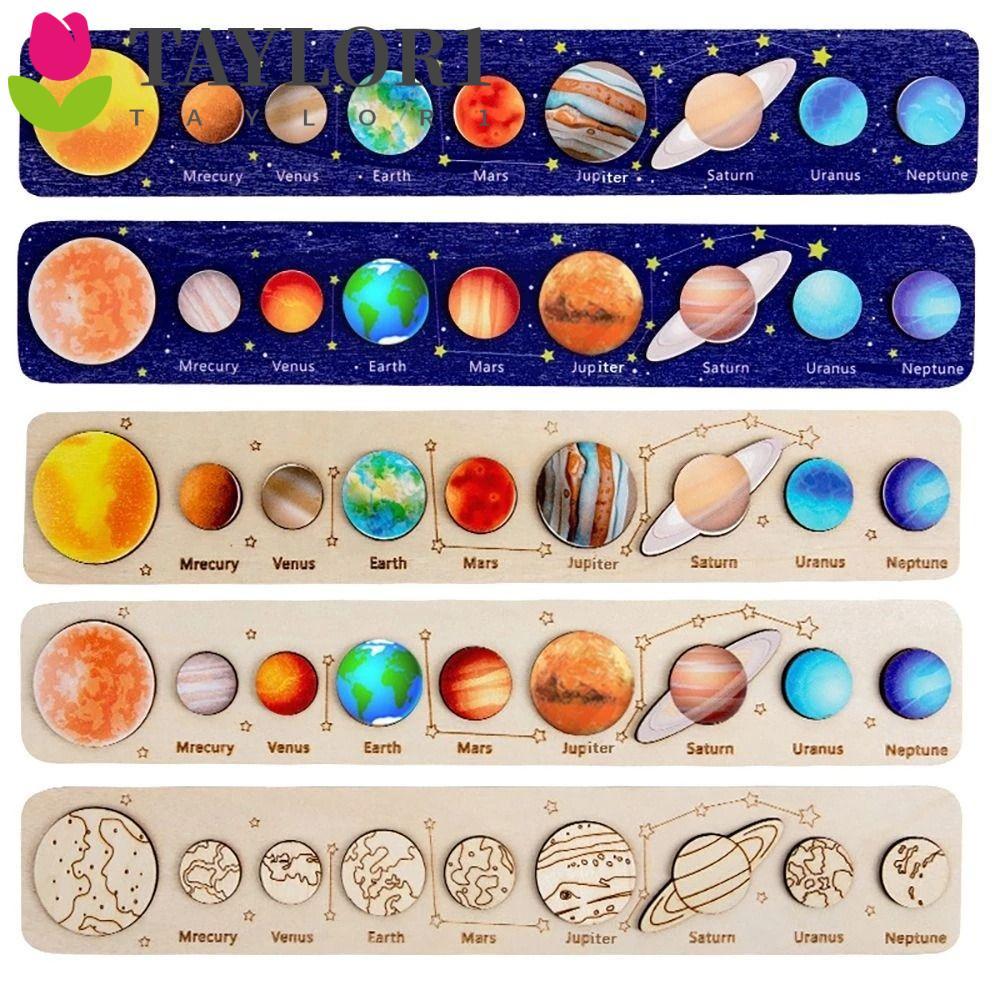 TAYLOR1 Solar System Puzzle การเรียนรู้ในช่วงต้นความรู้ความเข้าใจ Planet Matching Boy Girl Science U