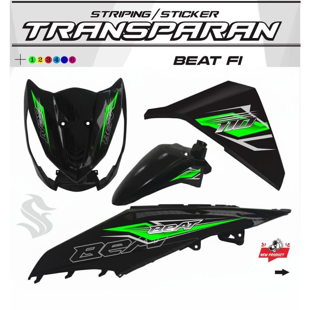 สติ๊กเกอร์ TEAT FI STRIPING / BEAT PGM-FI TRANSPARENT