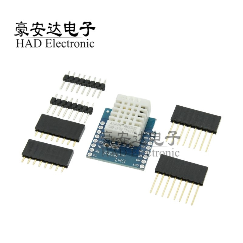 DHT Pro Shield สําหรับ D1 mini DHT22 Singlebus กลึง字温度感