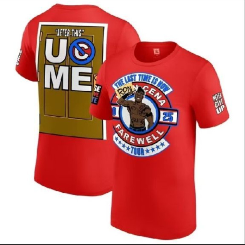 คลังสินค้าพร้อม WWE ผู้ชาย Malicious Dog Letter พิมพ์แขนสั้น John Same Street Casual ขนาดใหญ่ Breathable 100% Premium Cotton เสื้อยืดคุณภาพสูง 0528