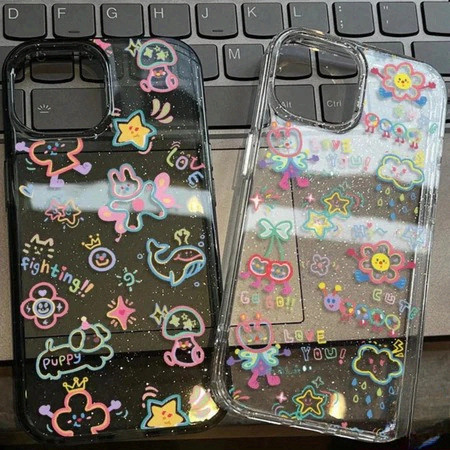 for เคส OPPO a3X a74 a57E a38 a17k a5 a92 a55 a58 a16 a5s a3s a76 a94 ทรงใสแวววาว ลายกราฟฟิตี้สไตล์ Y2K สีสันสดใส