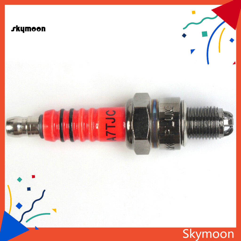 Skym* 1 PC Spark Plug A7TC A7TJC 3 Electrode GY6 50cc-125cc Moped สกู๊ตเตอร์ ATV Quads