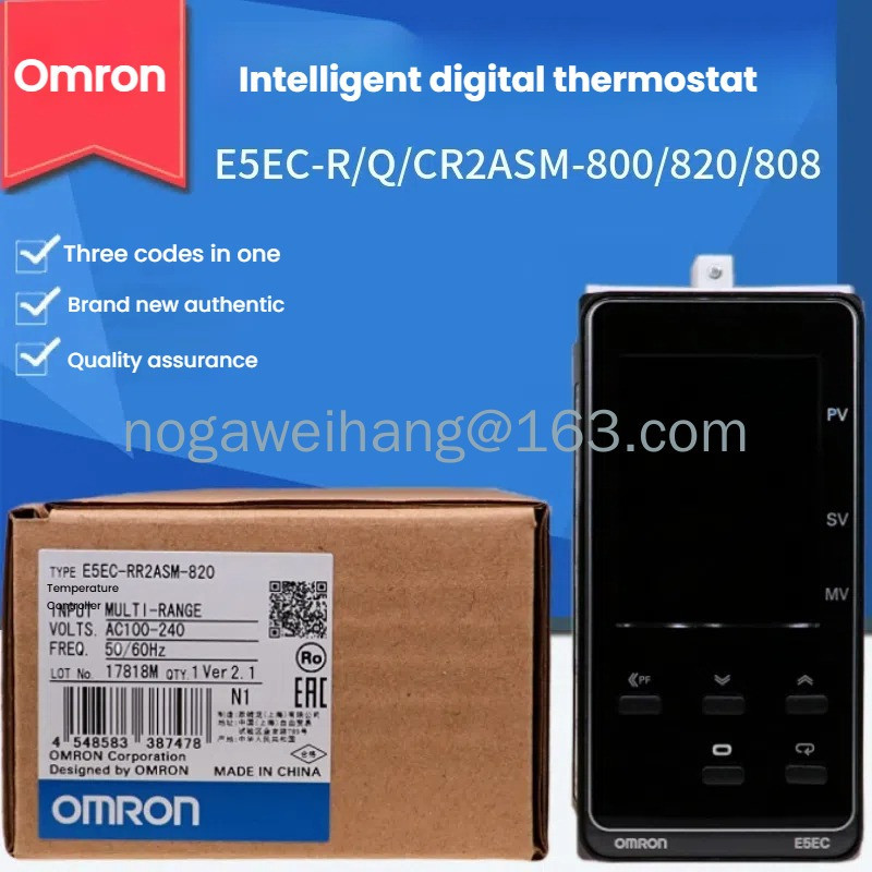 เครื่องควบคุมอุณหภูมิ Omron E5EC-RR2ASM-808/QR2ASM/CX/PR/CR2ASM-800 820 E5EC-QX2ASM-800
