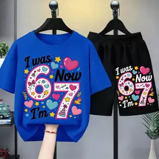 ชุดเด็ก 2 ชิ้น สไตล์วันเกิด 67 | เสื้อยืด + กางเกงขาสั้น ลายหัวใจ | สไตล์หวานๆ | ชุดเด็กฮิตใน #ชุดเด็ก #ลายวันเกิด #Kids