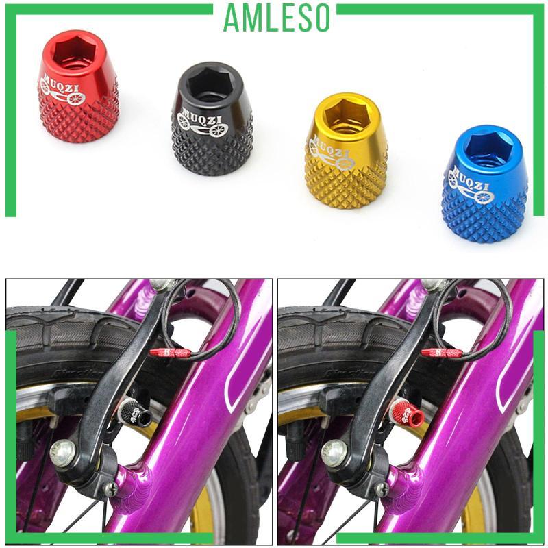 [Amleso] 4 ชิ้นเบรค Pad Fixing สกรู M6 Bolts Ultralight อลูมิเนียมสําหรับ Cyclists Maintenance Road จักรยานเสือภูเขา M