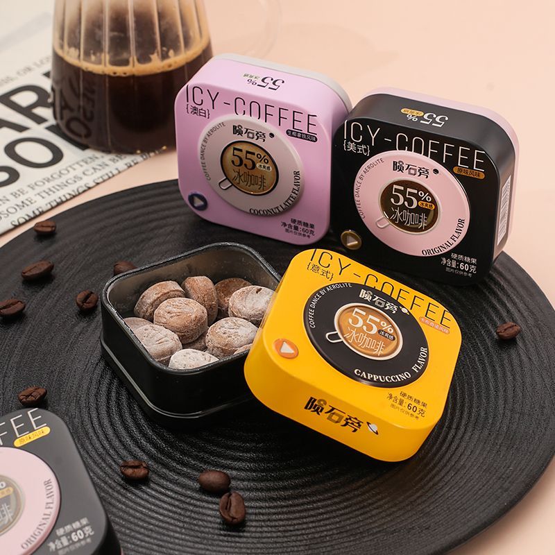 [K แนะนําทั่วไป] Meteorite Side Iced Coffee Candy Instant Black Coffee Youzhiweipin Low-Fat Influenc