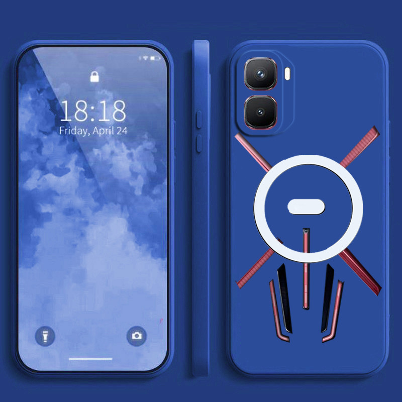 ฝาครอบป้องกันสําหรับ Infinix GT 50 Pro X6891 พร้อมสติกเกอร์แม่เหล็กด้านหลังเคส TPU