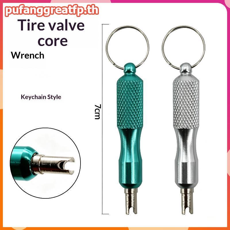 PUCEFP 2 ชิ้นเครื่องมือกําจัดแกนวาล์วพวงกุญแจ,สแตนเลสยางวาล์ว Stem เครื่องมือวาล์วแบบพกพา Core Disassembly และซ่อมเครื่องมือ