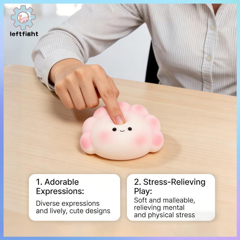 ซ้ายน่ารัก Dumpling บีบช้า Rising Fidget Sensory ของเล่น Kawaii Steam Bun ความเครียดบรรเทาบีบของเล่นสําหรับเด็กผู้ใหญ่ของขวัญ GHT