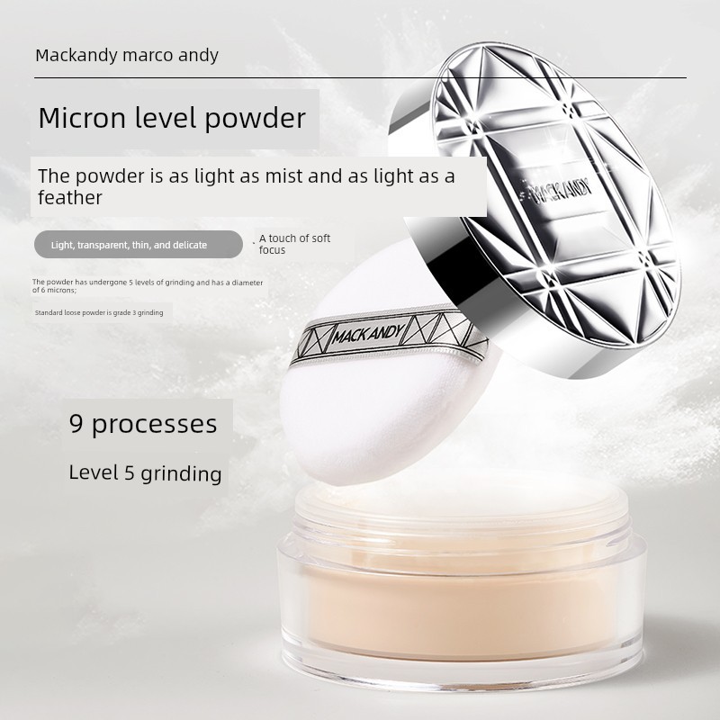 แป้งฝุ่น loose powder Marco Andy Gel แป้งฝุ่นโปร่งแสงน้ําหนักเบากันน้ําเหงื่อควบคุมความมันแป้งฝุ่น Fixing แต่งหน้ายาวนาน Non-Take @