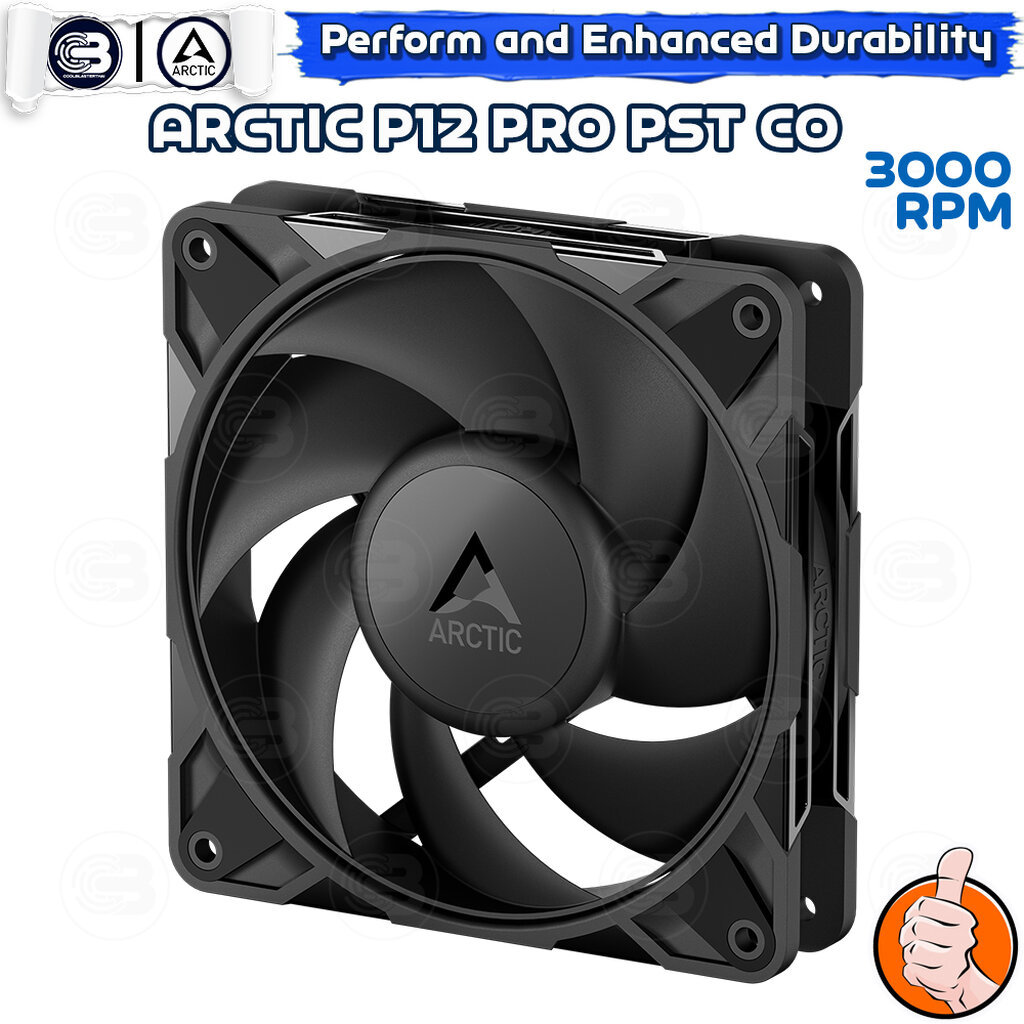 [CoolBlasterThai] ARCTIC P12 PRO PST CO Black (size 120 mm.) PC Fan Case ประกัน 6 ปี