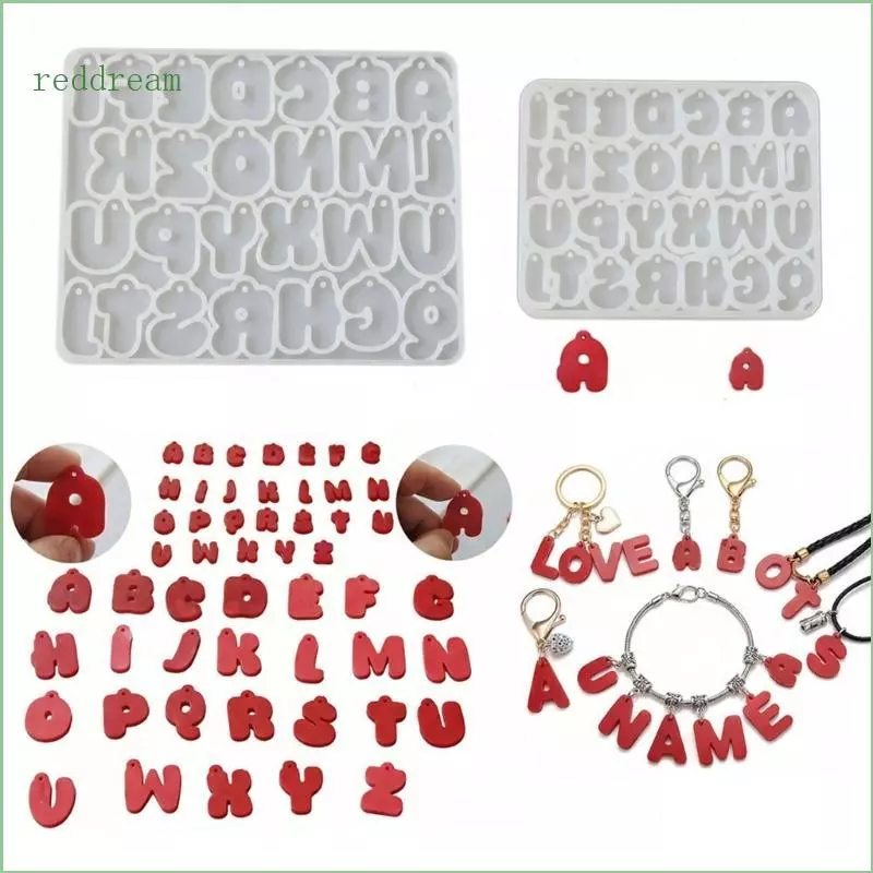 REDD น่ารัก Q รุ่นตัวอักษร Adornments แม่พิมพ์ซิลิโคนตกแต่งแม่พิมพ์สําหรับ DIY เรซิ่นเครื่องประดับและตกแต่งงานปาร์ตี้