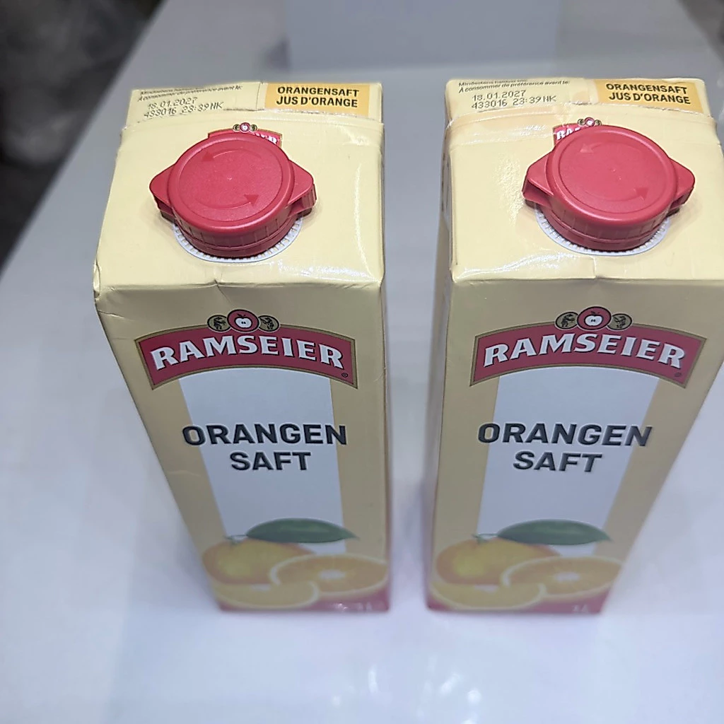 RAMSEIER น้ำส้ม 1L x 2 กล่อง แพ็คคู่ Barcode / GTIN / EAN: 7610057010766