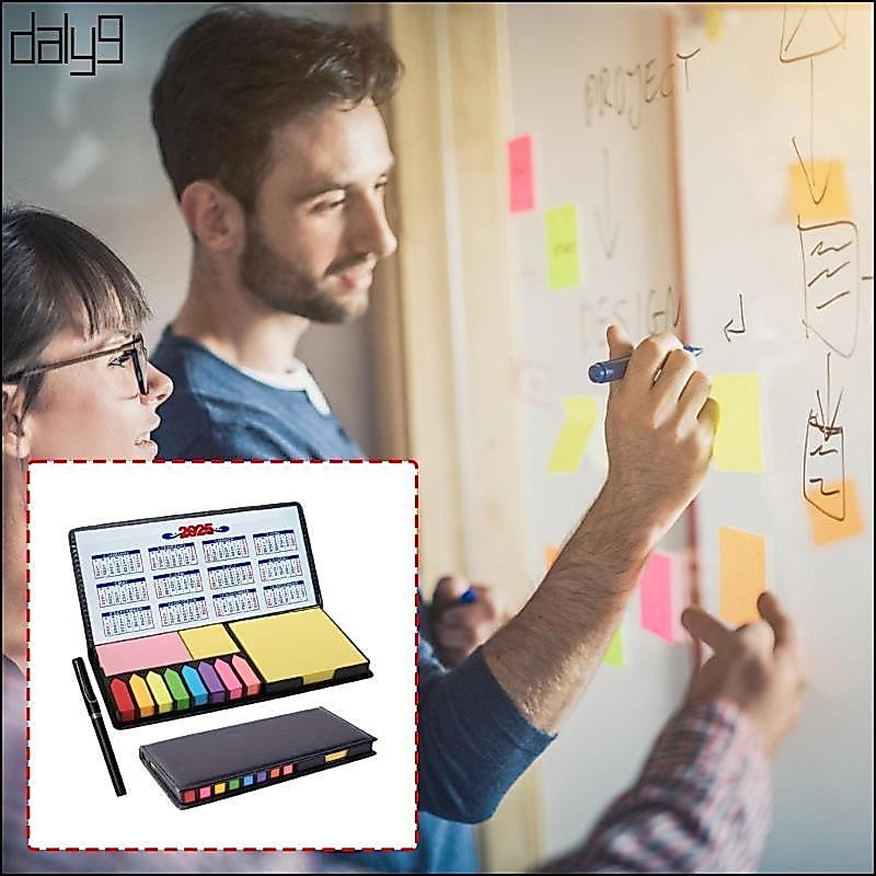 Dal Modern PVC Leather Notepads Holder ปฏิทินคุณสมบัติกาวคู่หน้ากระดาษ
