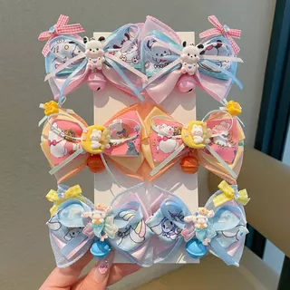 Sanrio Bow กิ๊บติดผมน่ารัก Baby Melody Kuromi Bell คู่คลิป