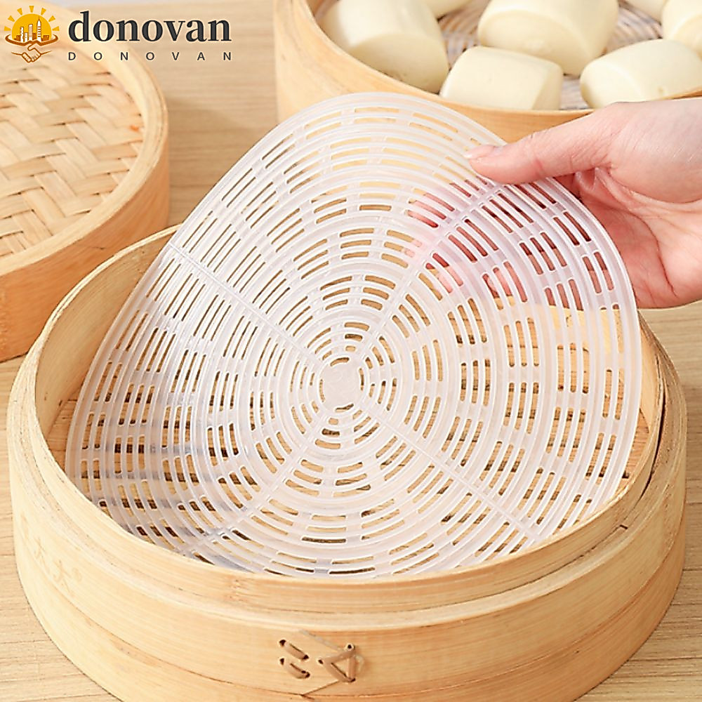 DONVAN แผ่นรองนึ่งซิลิโคน, แผ่นรองนึ่งแบบใช้ซ้ําได้แบบไม่ติด, เกี๊ยวกระดาษติ่มซําระบายอากาศทนความร้อนแบบพกพา