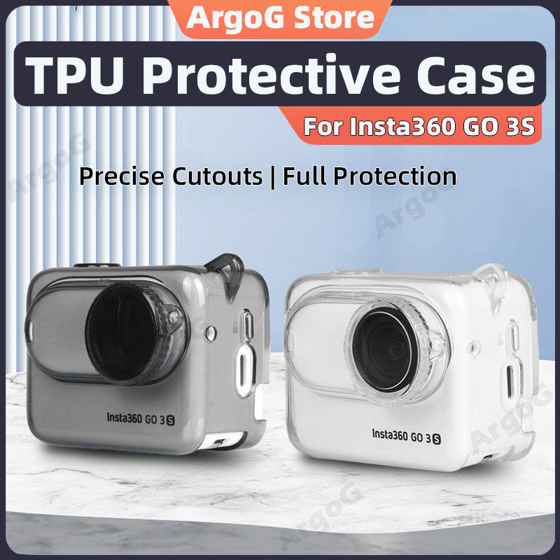 ArgoG Insta360 GO 3S เคสป้องกัน TPU ซิลิโคนนิ่ม อุปกรณ์เสริม
