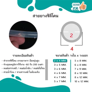 สายยางซิลิโคน ท่อซิลิโคน เกรดอาหาร อุตสาหกรรม วิทยาศาสตร์ คิดราคาต่อ 1 เมตร silicone tube