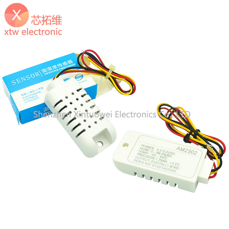 AM2302B (DHT22) รถบัสเดี่ยวอุณหภูมิและความชื้นดิจิตอลเซนเซอร์โมดูล Probe AM2302 อะแดปเตอร์บอร์ดพร้อม