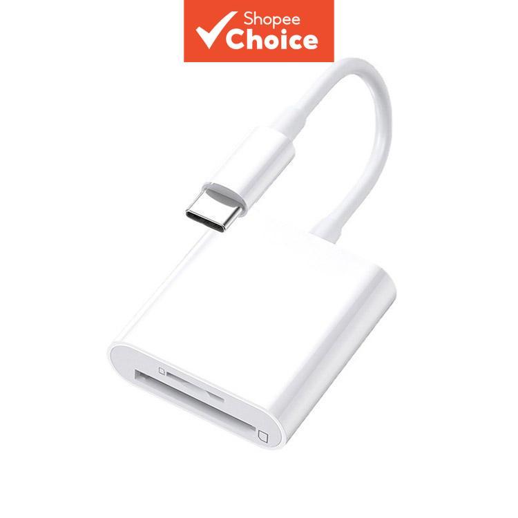 เครื่องอ่านการ์ดแบบ 2-in-1 OTG Type-C สําหรับ iPad - เครื่องอ่านการ์ดหน่วยความจํา Type-C เป็น SD/TF และ USB