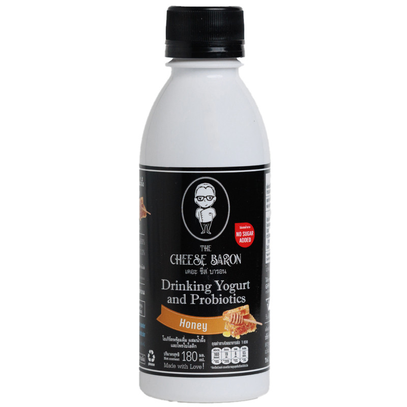 เดอะชีสบารอนโยเกิร์ตพร้อมดื่มผสมโพรไบโอติกรสธรรมชาติ 800มล The Cheese Baron Natural 800ml [บาร์โค้ด 8859601300314]
