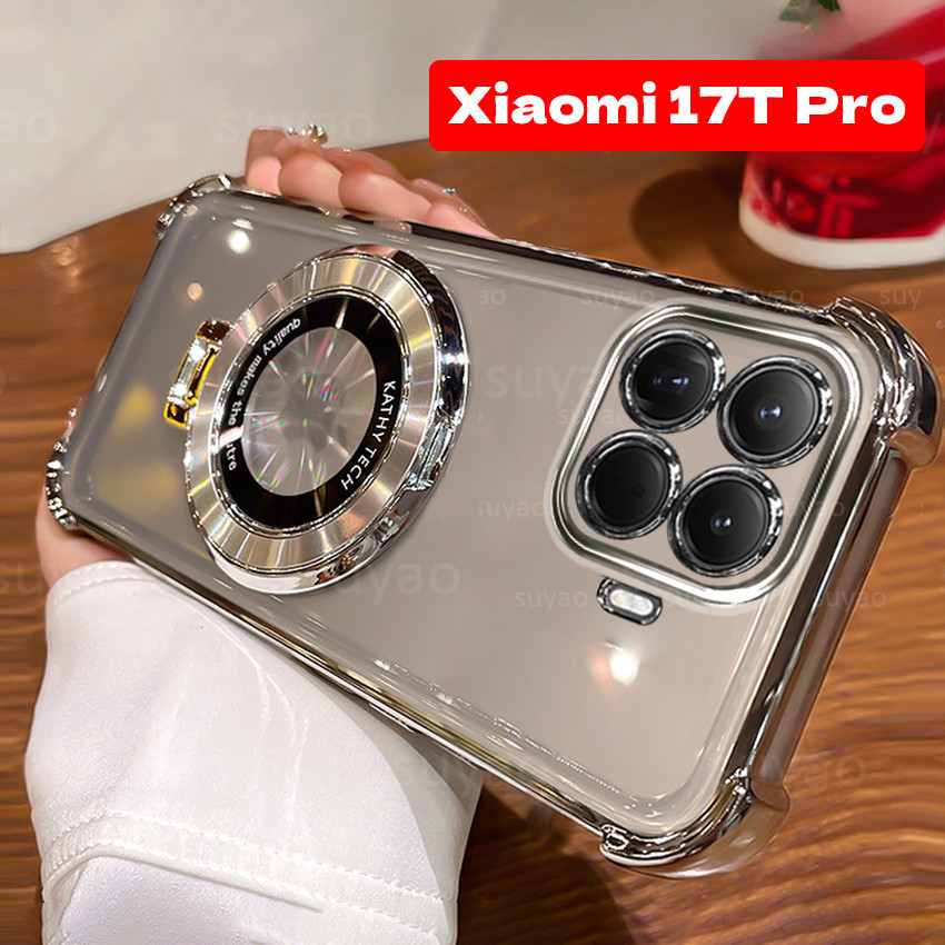THAA เหมาะสําหรับ Xiaomi 17 T Pro 17 T Pro 20 26 ที่วางแม่เหล็กเคสโทรศัพท์ TPU เคสใส Xiaomi 17 T Pro