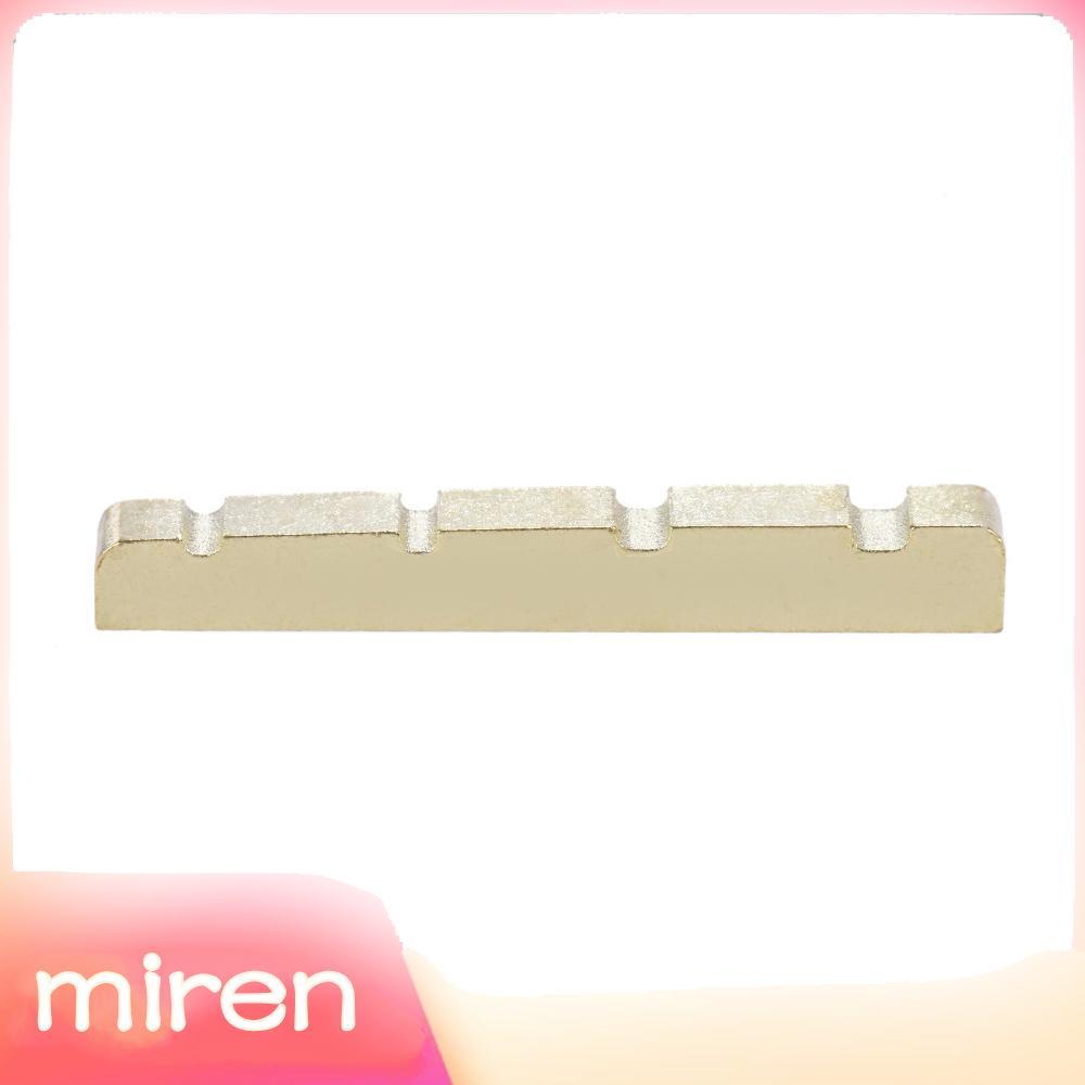 Miren-th Miren-th กีตาร์ Pre Slotte Brass String Nuts เปลี่ยน Golden 38x3.6 6.3-4.8 มม.สำหรับ 4 เบสไ