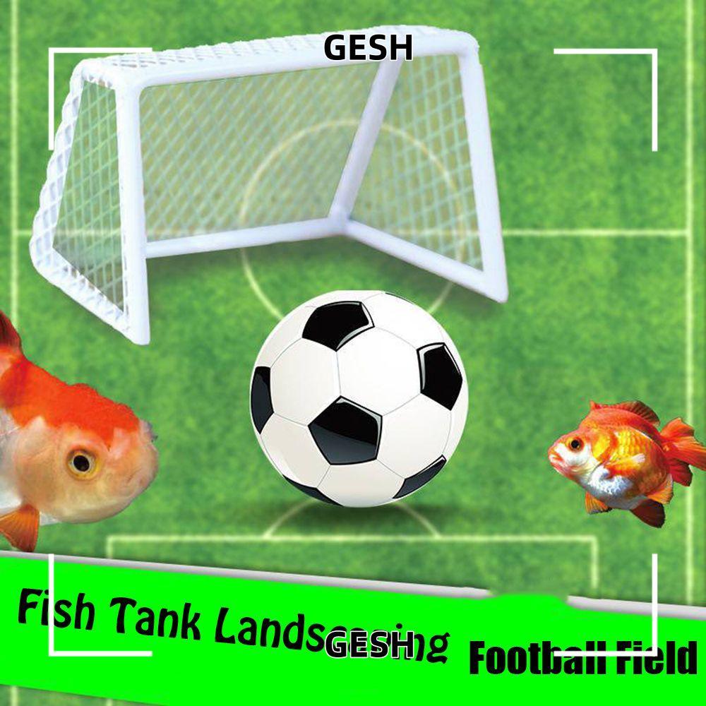 GESH Football Field Mini Aquarium Football Goal Frame Toy Table Football