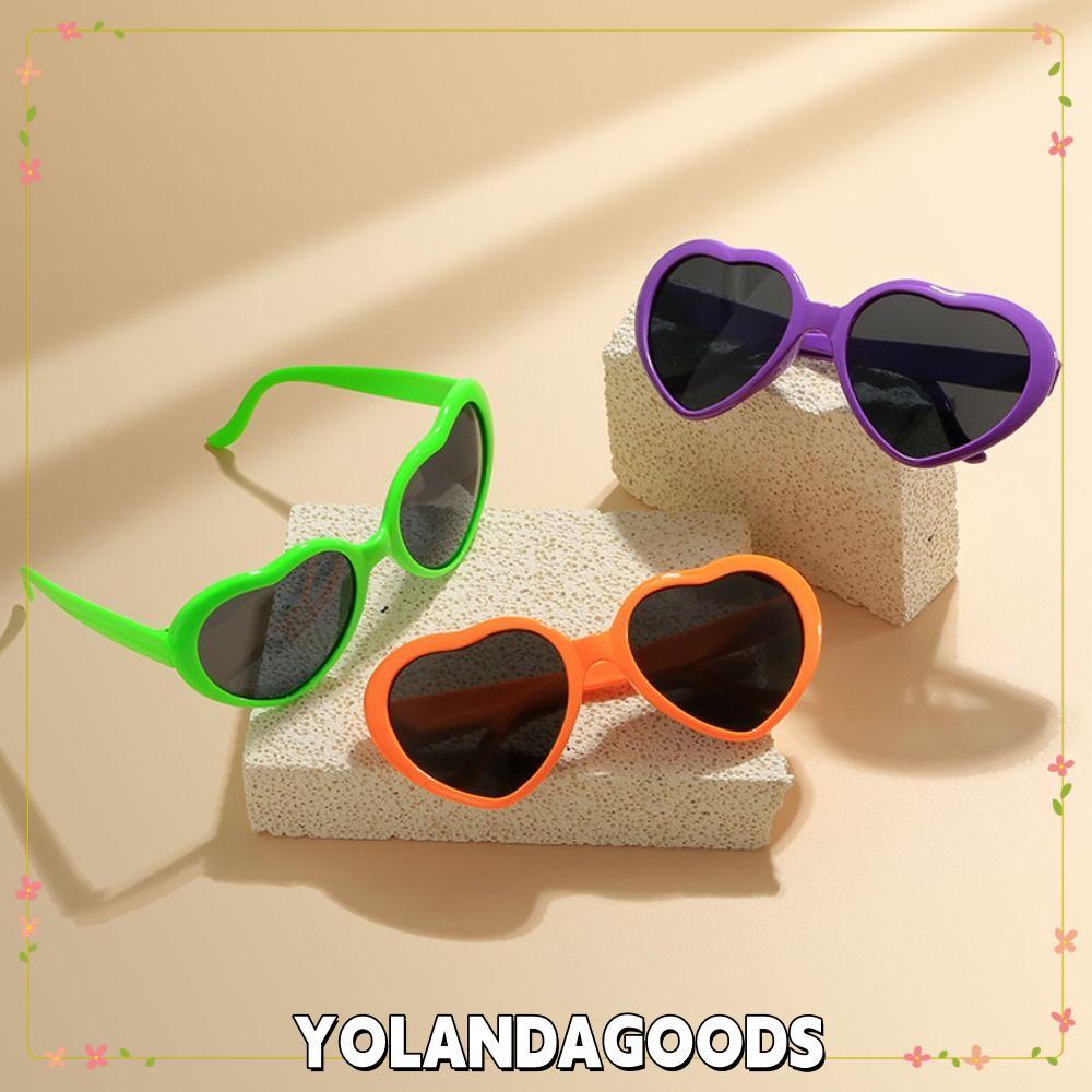 YOLANDAGOODS1 แว่นตากันแดดหัวใจ,คอสเพลย์ UV400 ป้องกันแว่นตากันแดดรูปหัวใจ,Retro Halloween Summer Be