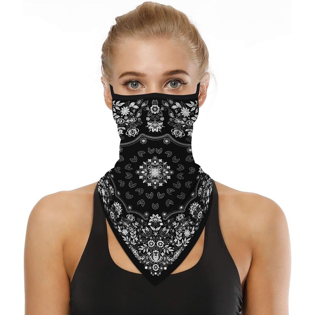 YAYOUREL คอ Gaiter Face Mask Bandanas สําหรับผู้ชายผู้หญิง UV Face ผ้าพันคอหู Loop Hole Facemask สํา