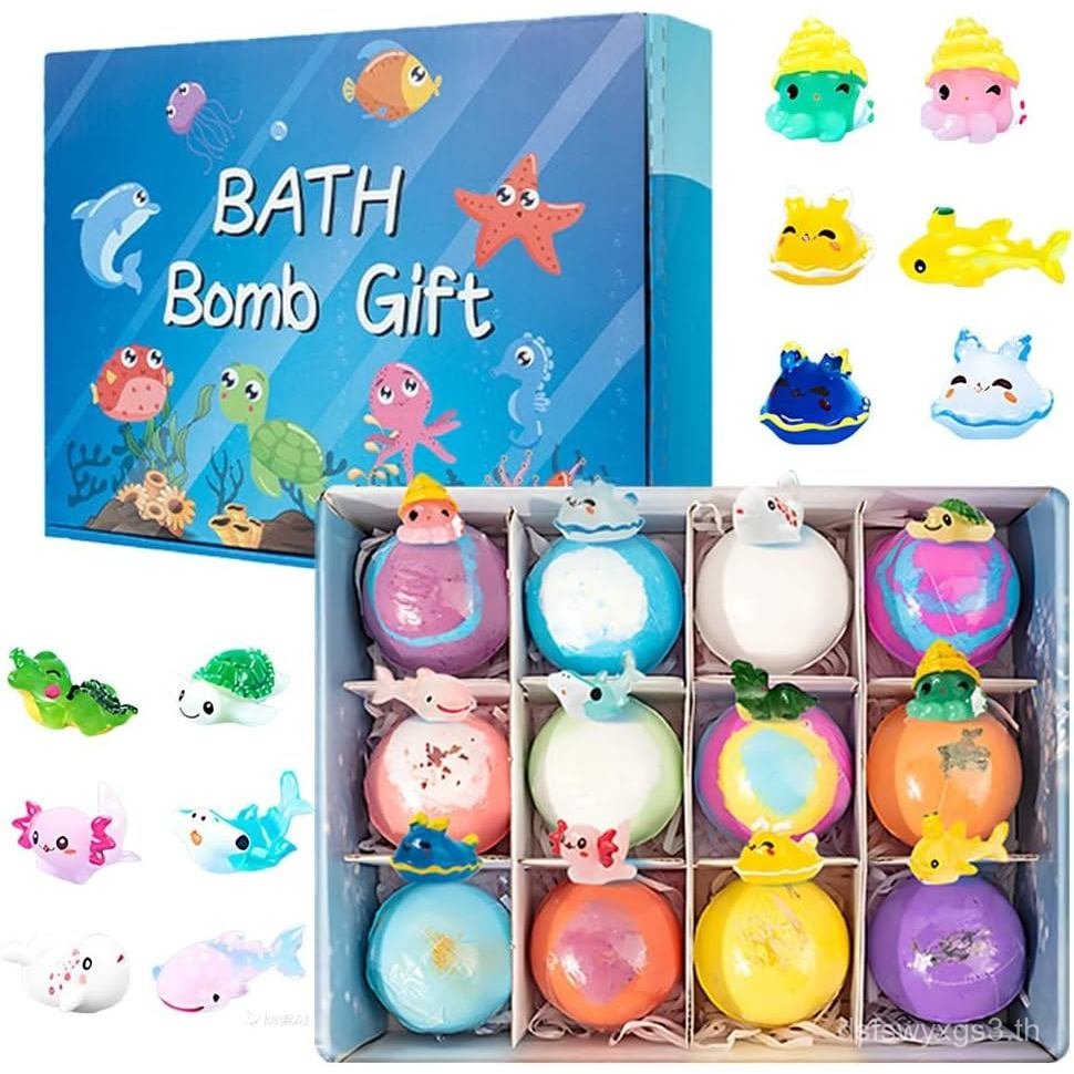 12PCS Bath Bombs สําหรับเด็ก, 2026 New Spa Fizzies Bath Bombs, Handmade Fizzy Bubble Bath Bombs, Org