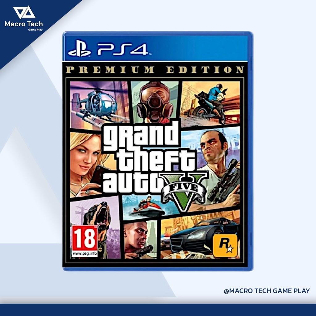 แผ่นเกม PS4 : GTA V Grand Theft Auto V [R1/US - /R2/EU] [มือ1] สินค้าพร้อมส่ง [GTA V PS4]