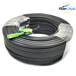 สายไฟเบอร์ออฟติกสำเร็จรูป 1 Core หัว SC/APC-SC/APC (หัวเขียว) สาย Drop Wire Outdoor มีสลิง 10M-150M