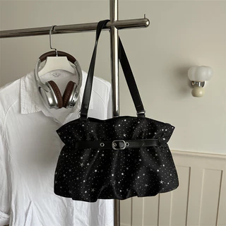 2026 New Star Wave Point Underarm Bag Fashion Cute Commuter Large Capacity Tote Bag