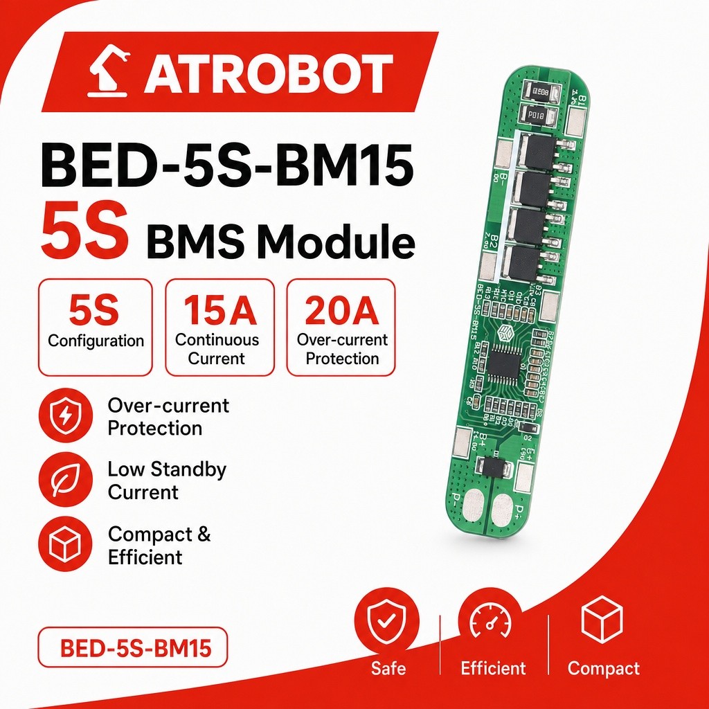 โมดูลBMS 5S 15-20A ป้องกันโอเวอร์ชาร์จ/ดิสชาร์จ/ลัดวงจร สำหรับแบตลิเธียม18650 18.5-21V
