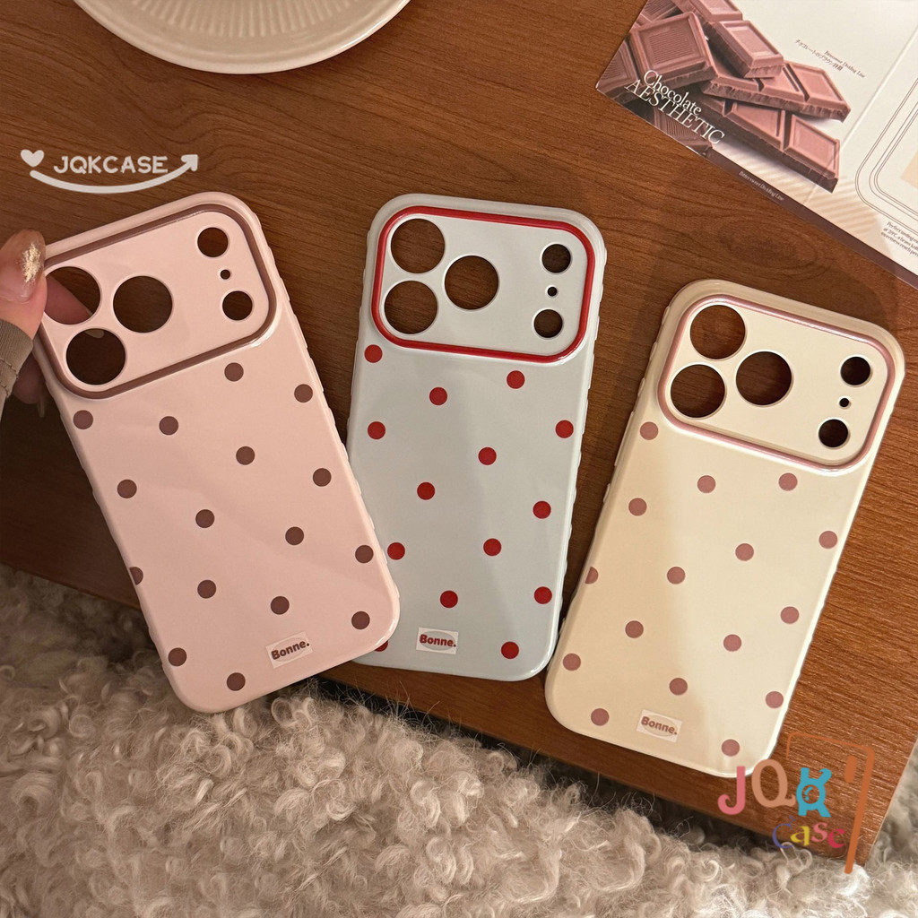 เคสสีสันตัดกันลายจุดสไตล์เกาหลีมินิมอล สำหรับ Samsung A03S A05S A13 A14 A54 A55 A07 A10S A11 A12 A17 A20 A36 A50 A56 A03