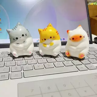HFTH ใหม่แมวความเครียดบรรเทา Squishy ของเล่น PU ช้า Rising Squeeze Antistress Ball การ์ตูนเครื่องประดับตาราง Squishy ความเครียด Reliever ของเล่นร้อน