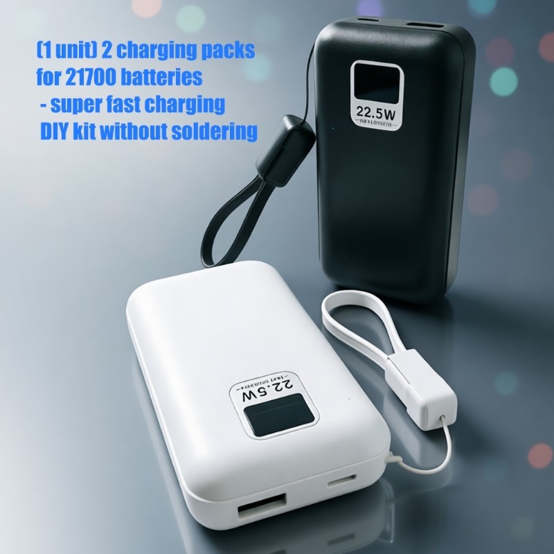 Zzz Quick Charging 21700 Powerbank Shell กล่อง DIY โดยไม่ต้องเชื่อมสําหรับผู้ที่ชื่นชอบการ