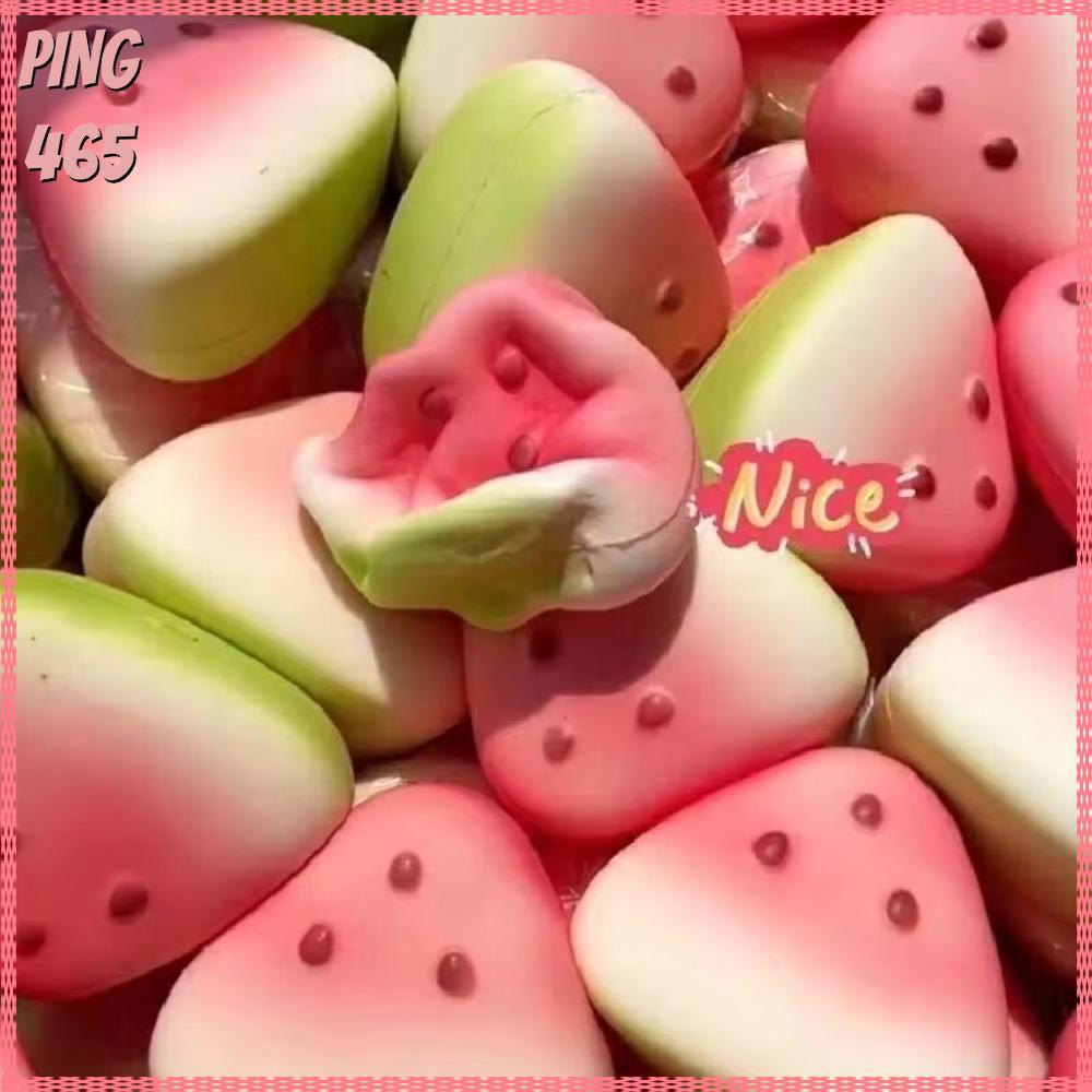 PINGD การบีบแตงโม ของเล่นแตงโมอ่อน ไอติมมูส ขนมปังเหนียวที่เพิ่มขึ้นช้า ขนมปังสร้างสรรค์