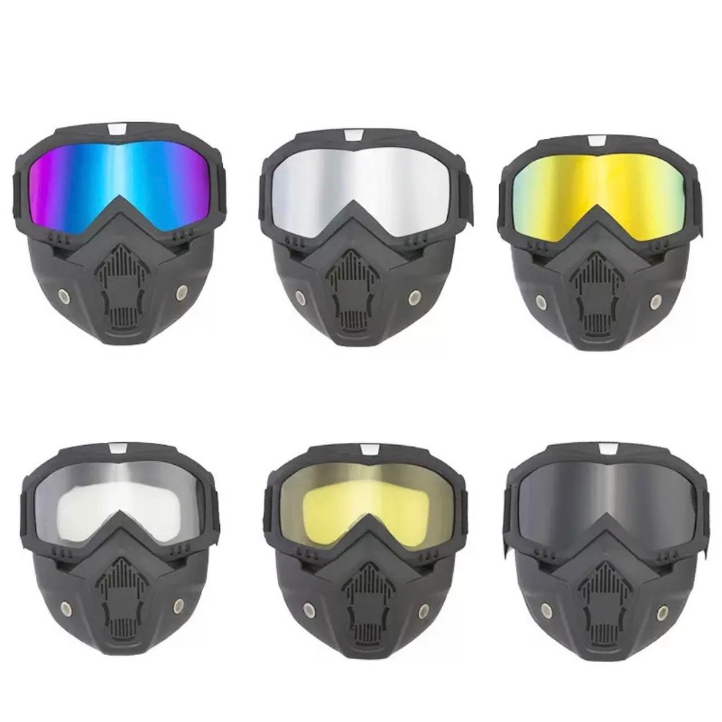 Driving mask หน้ากากหมวกกันน็อค แว่นวิบาก ใส่กันลม กันแดด ใส่ตัดหญ้า ตัดกิ่งไม้ ทำสวน ทำไร่ ล็อตสุดท้าย