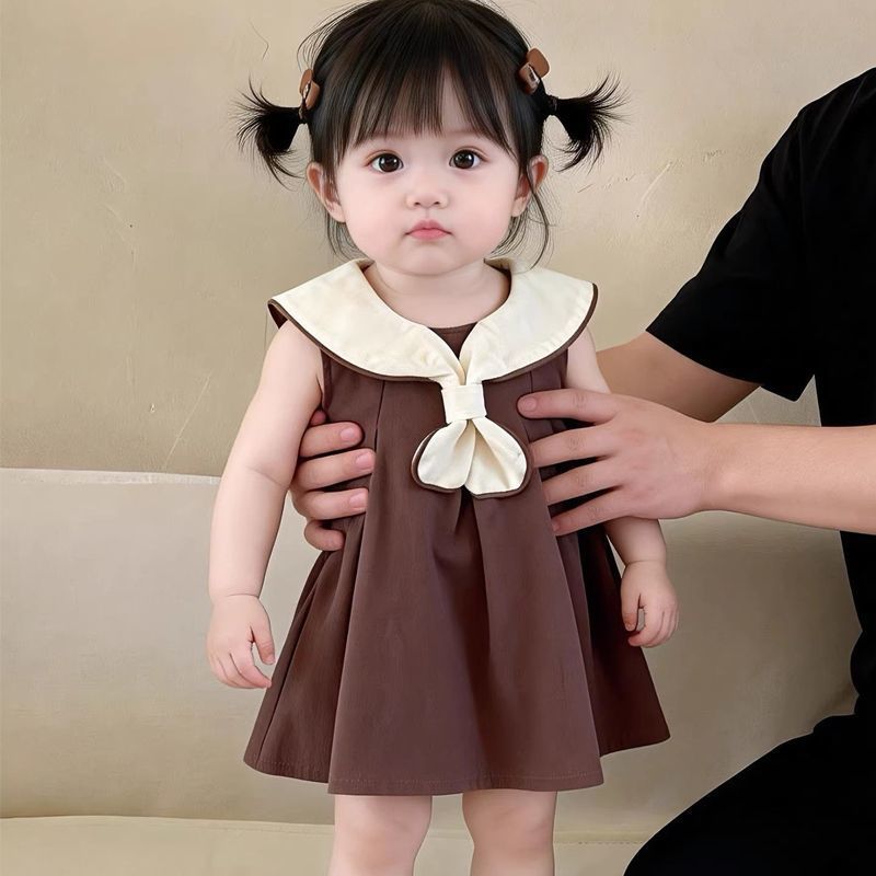 ชุดเด็กผู้หญิงทารกเจ้าหญิงน้อยชุดสาวเสื้อกั๊กน่ารักสุดวันเด็กเด็กวัยหัดเดินชุดกระโปรง5.28