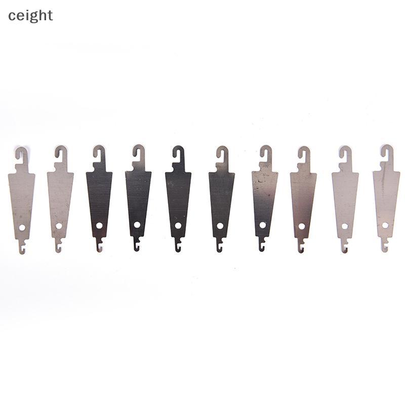 [ceight] 10 ชิ้นตะขอเหล็กเข็มเกลียวช่วยมือเย็บริบบิ้นเย็บปักถักร้อยเครื่องมือข้าม TH