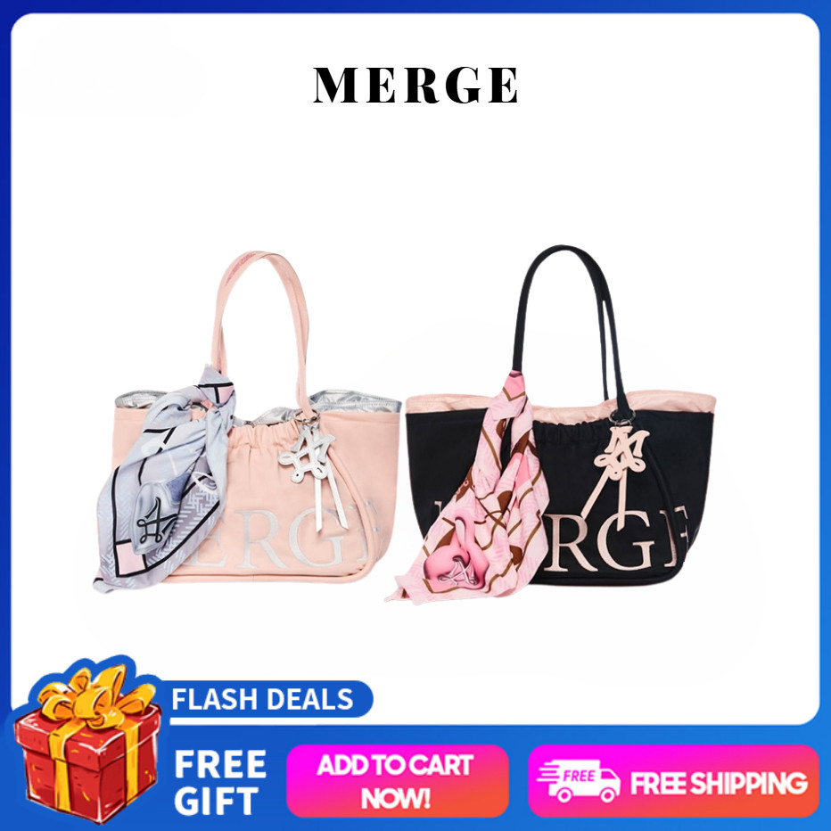 【100% ของแท้】MERGE A Day Bag Large (Nylon Edition) ความจุ พกพาได้ ทำงาน กระเป๋าถือ สะพายข้าง
