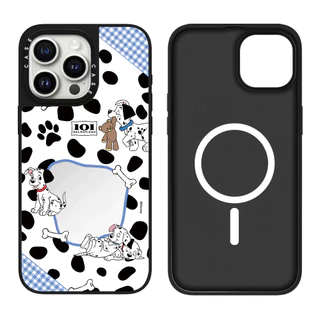 Magnetic Dalmatian สุนัขสําหรับแมวกระจกเคสโทรศัพท์สําหรับ iPhone 17 Pro Max 16 ProMax 15 14Plus 13 12 11 Anti-vibration เคสโทรศัพท์