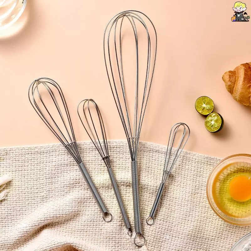 CLA ตะกร้อมือสแตนเลสขนาดเล็ก Mini Spring Handle Manual Whisk thumbnail 5
